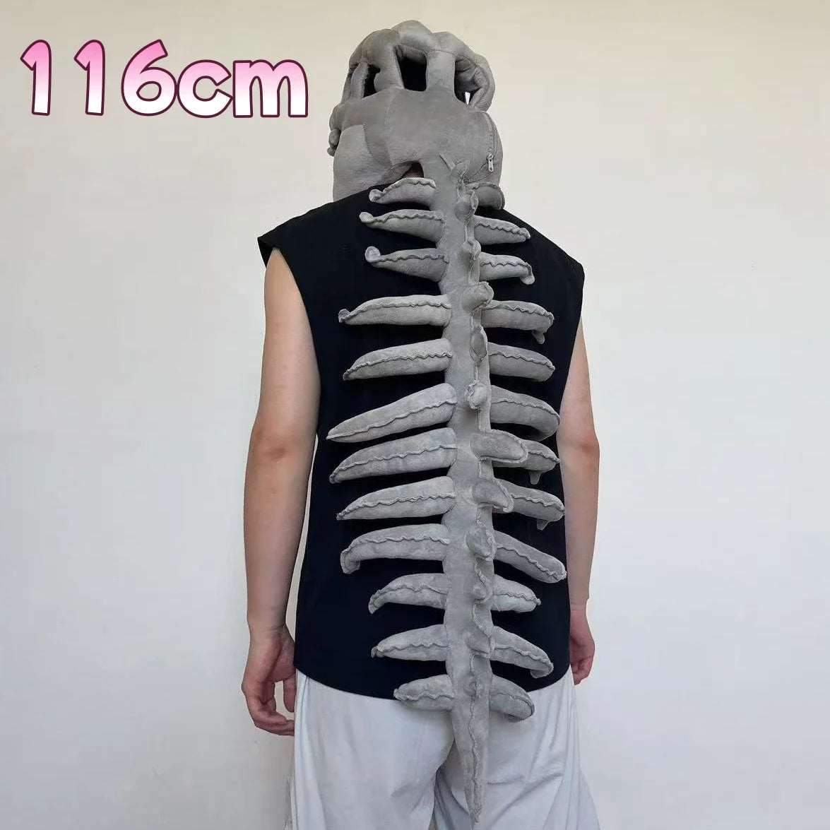 DinoRoar™ Plush Headgear: Cozy Skeleton Fun 🦖