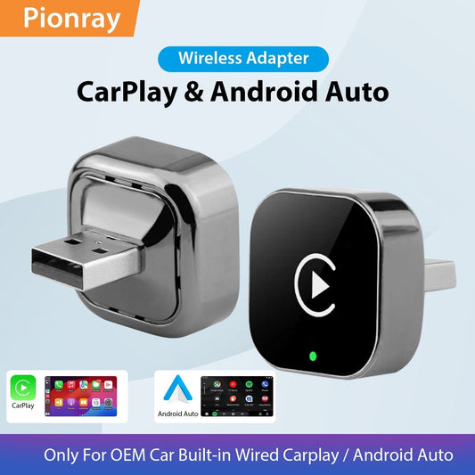Pionray 2-in-1 Wireless CarPlay & Android Auto Adapter | For 99% of Cars
