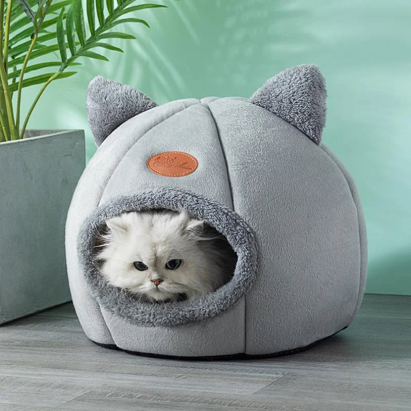 Sleep Comfort In Winter Cat Bed Iittle Mat Basket Small Dog House Products Pets Tent Cozy Cave Nest Indoor Cama Gato