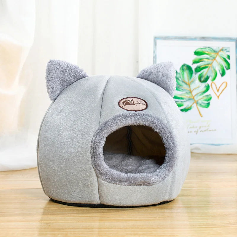 Sleep Comfort In Winter Cat Bed Iittle Mat Basket Small Dog House Products Pets Tent Cozy Cave Nest Indoor Cama Gato