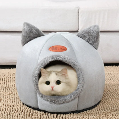 Sleep Comfort In Winter Cat Bed Iittle Mat Basket Small Dog House Products Pets Tent Cozy Cave Nest Indoor Cama Gato