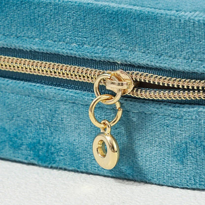 Velvet Travel Jewelry Box Organizer