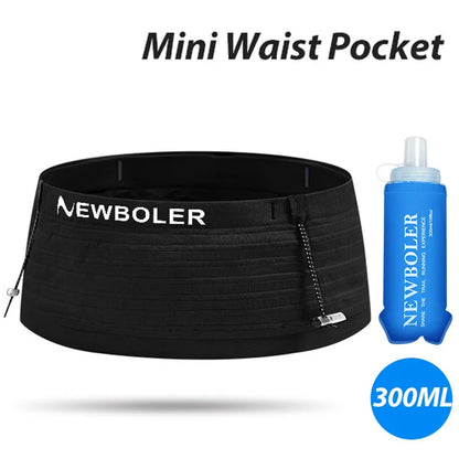 NEWBOLER Elastic Sports Waist Bag Pack Running Race Number Belt Triathlon Marathon Race Cycling Mountaineering Phone Waist Bag