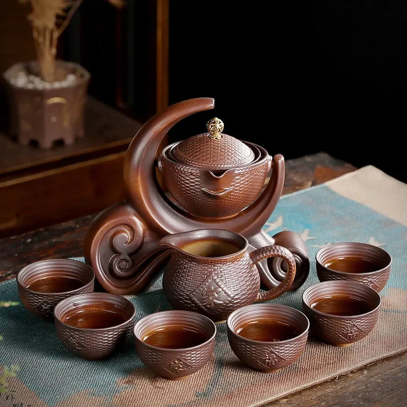 Rotating Ceramic Tea Set for Effortless Elegance 🍵
