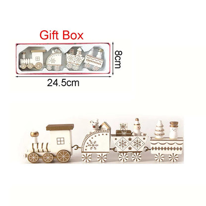 HolidayExpress Christmas Train Decoration | Classic Wooden Mantel & Table Decor