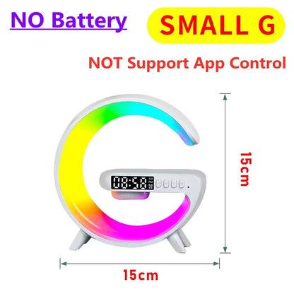 Multifunction Wireless Charger Pad Stand Speaker TF RGB Night Light 15W Fast Charging Station for iPhone Samsung Xiaomi Huawei