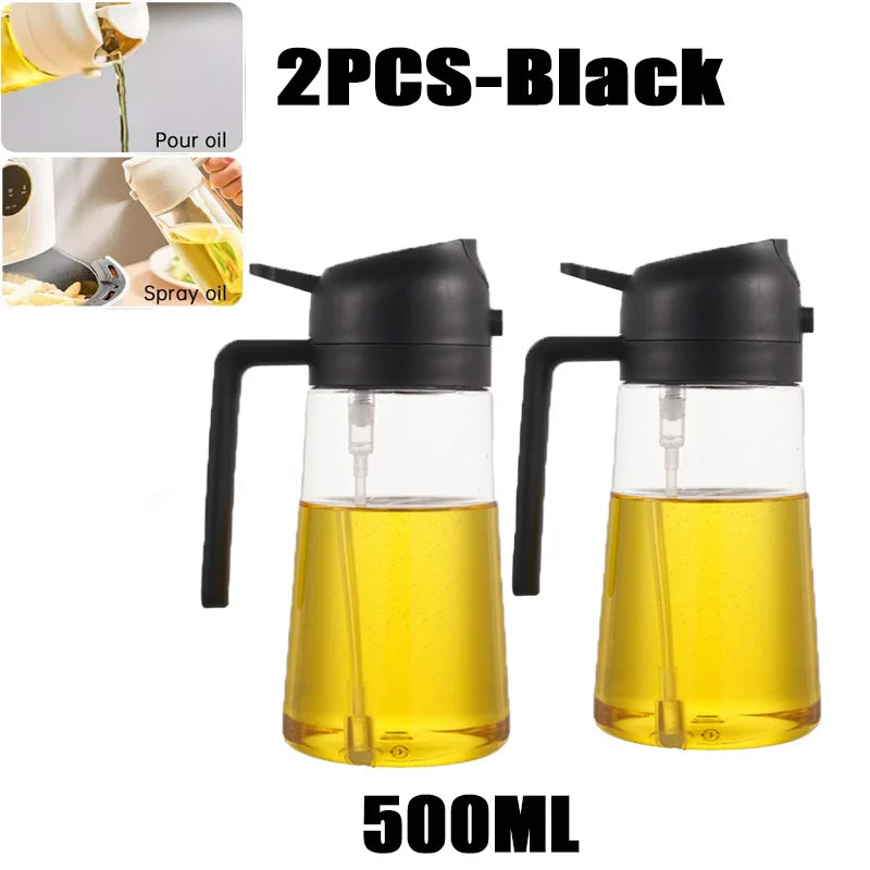 Woobrice Oil Spray Bottle 200/300/500ml - Eco-Friendly Cooking Sprayer for BBQ Baking Kitchen