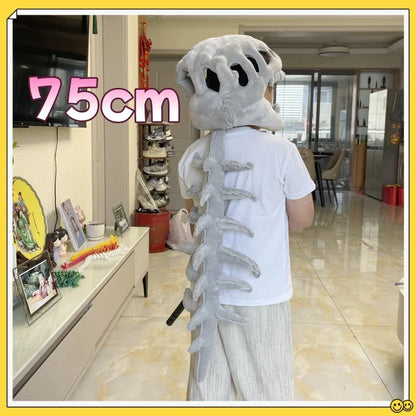 DinoRoar™ Plush Headgear: Cozy Skeleton Fun 🦖