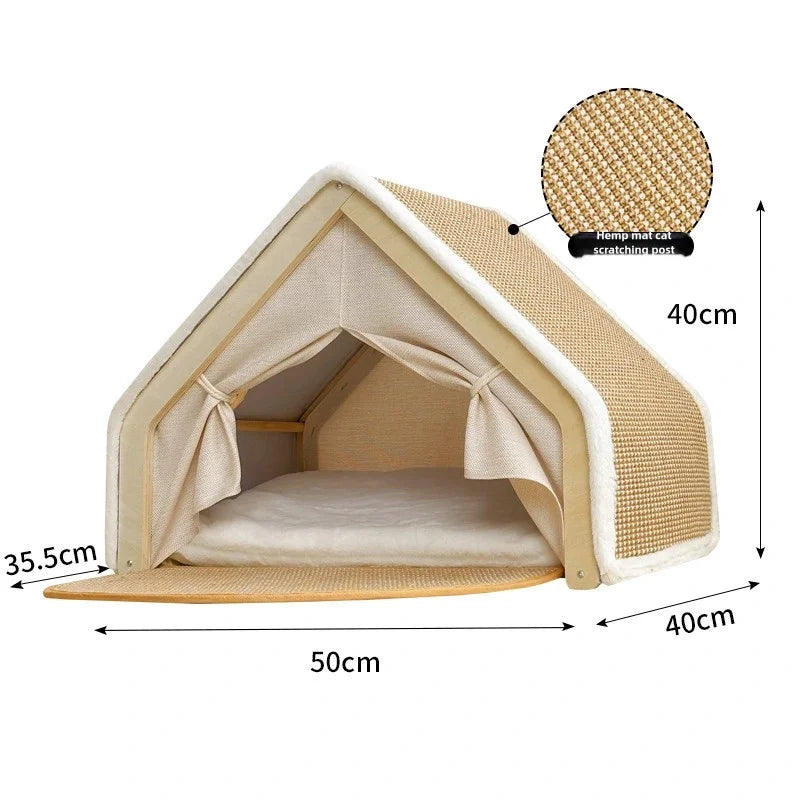 CozyClaw™ Foldable Sisal Cat House