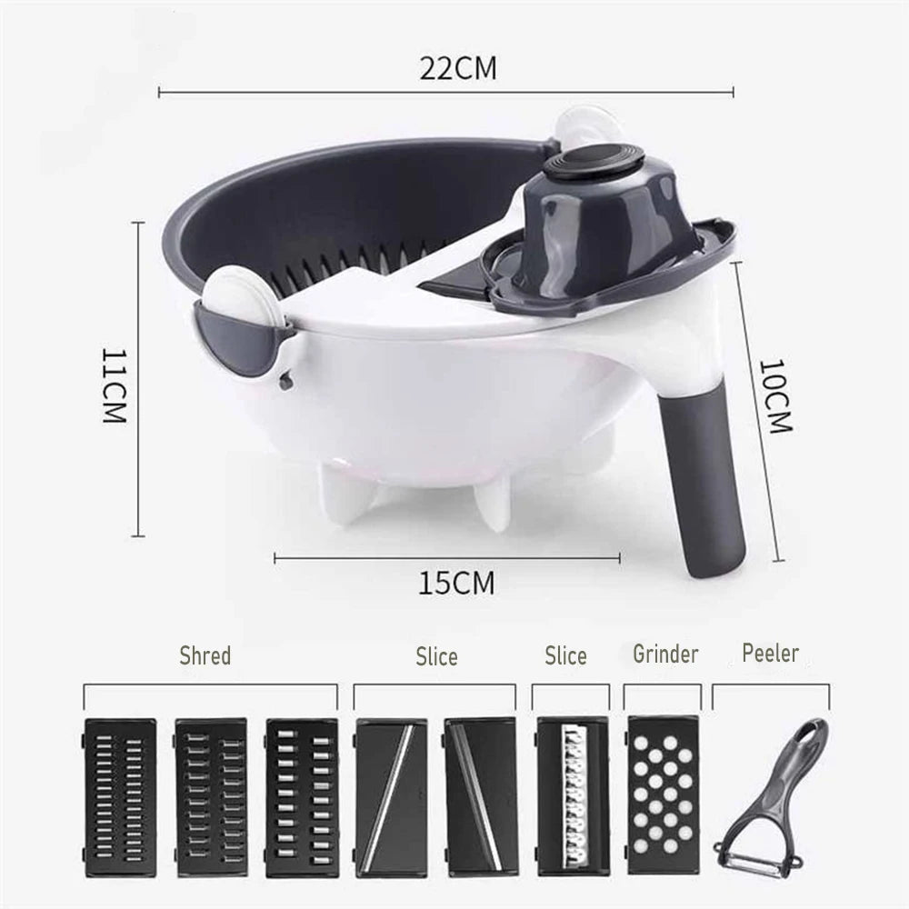 Versatile 12in1 Manual Vegetable Chopper  Slicer