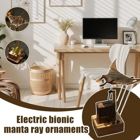 Handcrafted Wooden Manta Ray in Motion 🌊✨