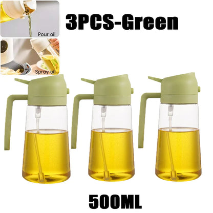 Woobrice Oil Spray Bottle 200/300/500ml - Eco-Friendly Cooking Sprayer for BBQ Baking Kitchen