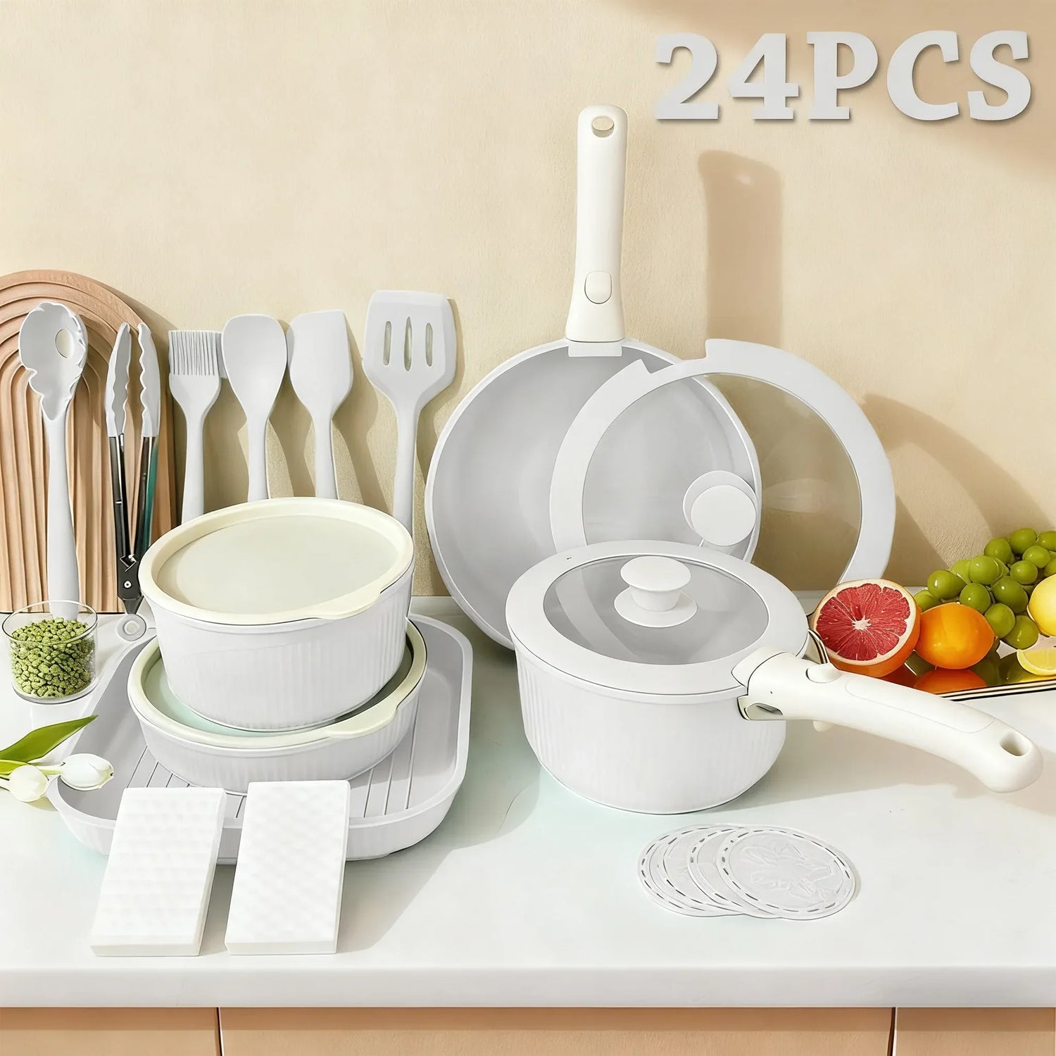 CeramiFlex™ 17-Pc Detachable Cookware Set 🍳✨ - TrendiMarkt