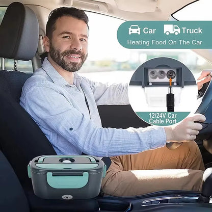 HOMEFISH 1.5 L 60W Electric Lunch Box Food Warmer Portable Food Heater for Car or Home -