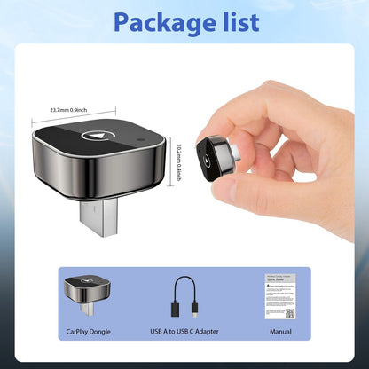 Pionray 2-in-1 Wireless CarPlay & Android Auto Adapter | For 99% of Cars