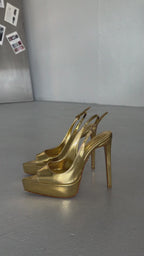 Heimdall Toka Detaylı 13 CM Platform Stiletto - Siyah