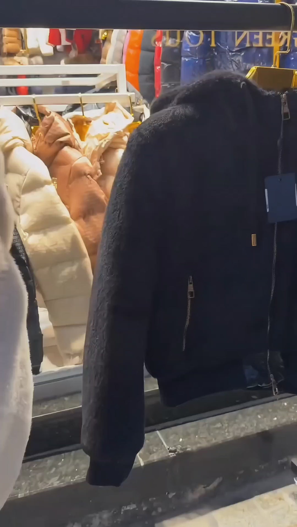 Peluş Kapüşonlu Bomber Ceket