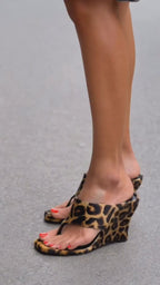 Moscow Leopard Wedge Mule Heels