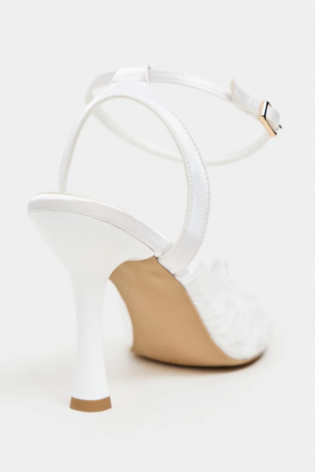 Celestia Royale Lace Couture Ankle Strap Heels – Burgundy
