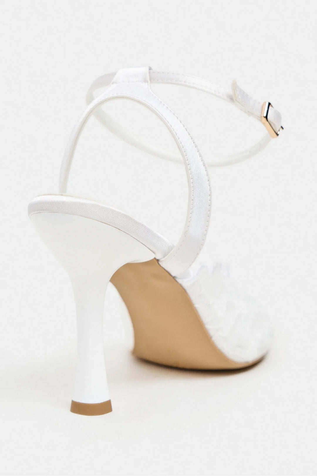 Celestia Royale Lace Couture Ankle Strap Heels – Burgundy