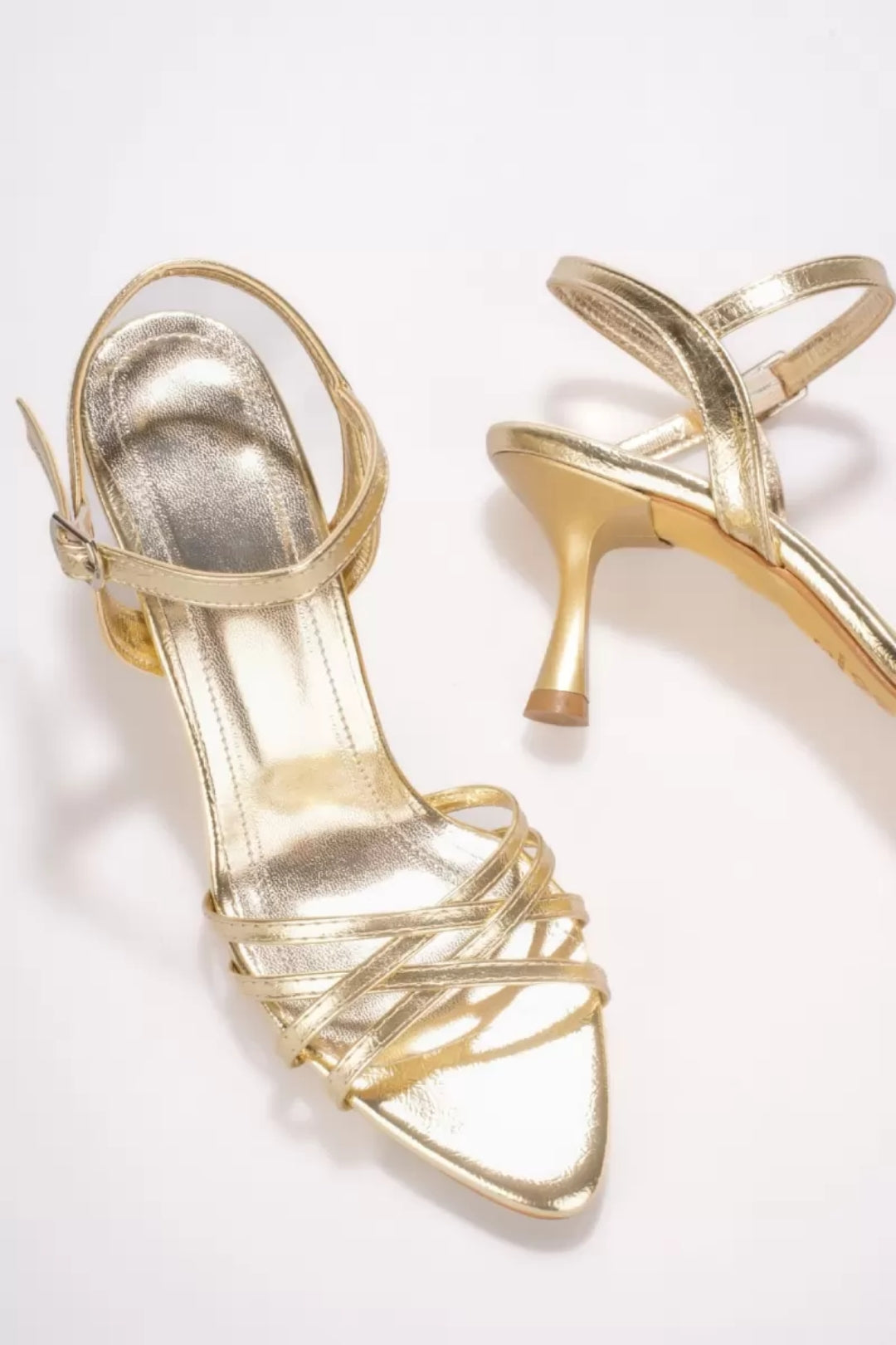 Metalik Rugan 7 CM İnce Topuklu Abiye Ayakkabı – Siyah