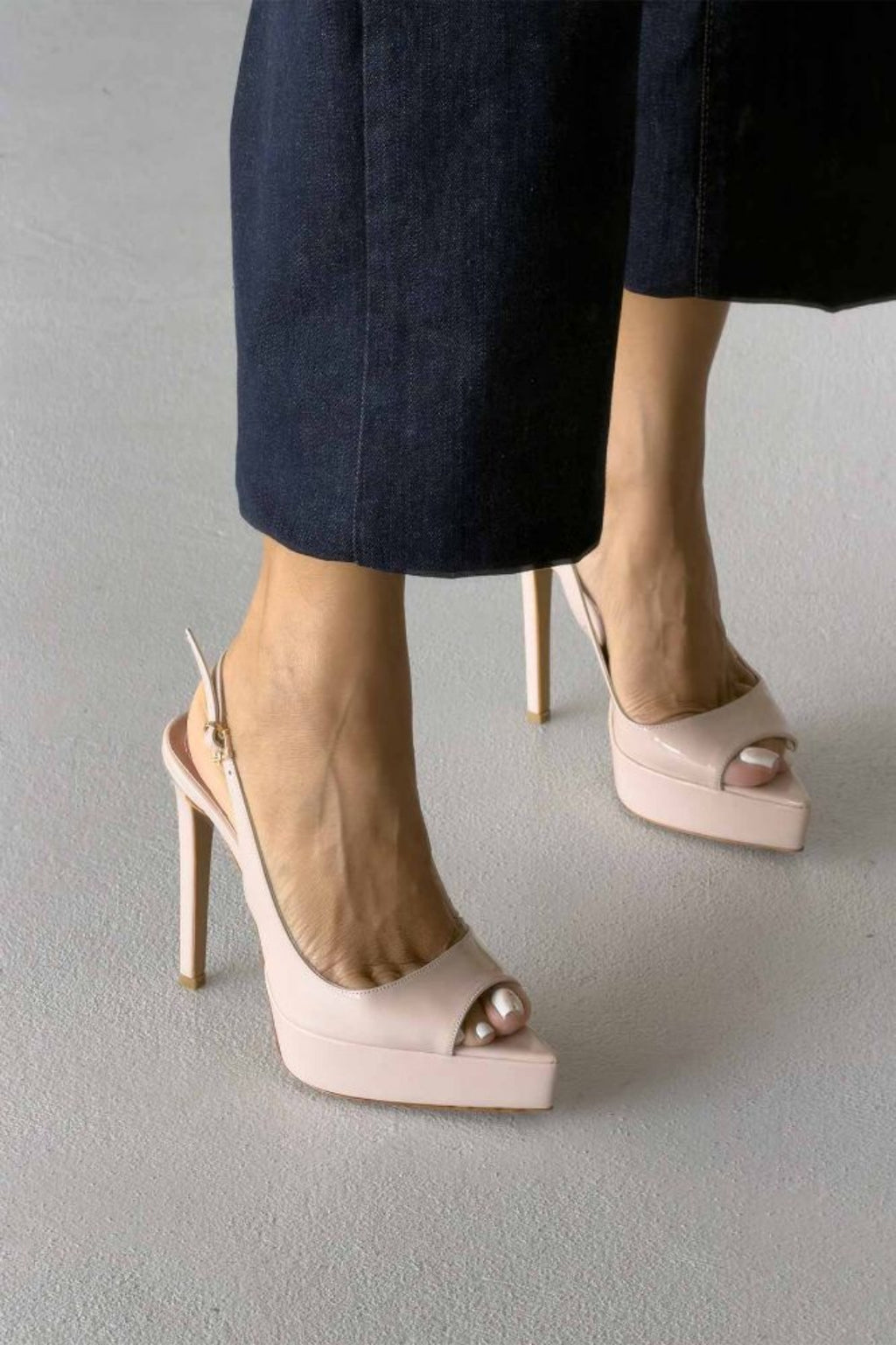 Heimdall Toka Detaylı 13 CM Platform Stiletto - Siyah