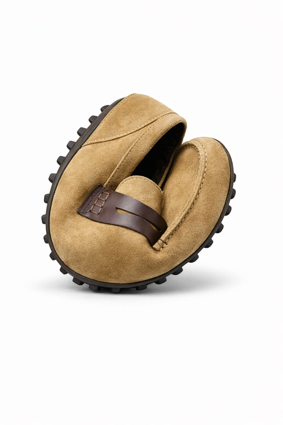 Fındık Hakiki Süet Ultra Esnek Kauçuk Taban Loafer