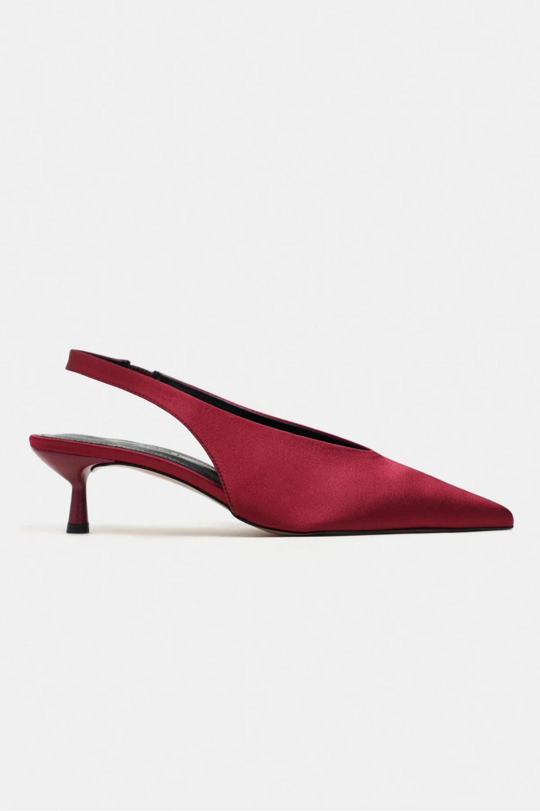 WILSON Satin Slingback Heels – Salmon Satin