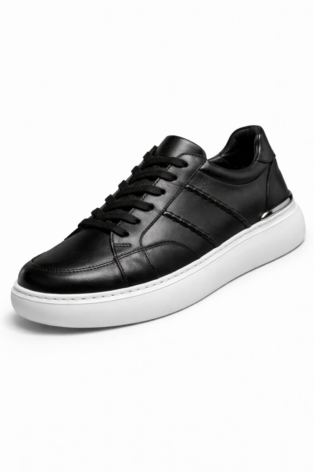 Siyah %100 Hakiki Deri Ultra Hafif Eva Taban Sneaker