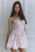 Maribelle Floral Corset Mini Dress – Pink