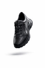 Siyah %100 Hakiki Deri 4 CM İthal Eva Taban Sneaker