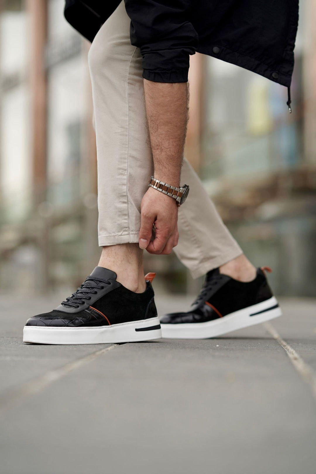 Yanko Siyah %100 Hakiki Deri Ultra Hafif Eva Taban Sneaker