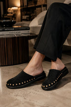 Önü Kapalı Premium Süet Konfor Terlik (Sabot Loafer)