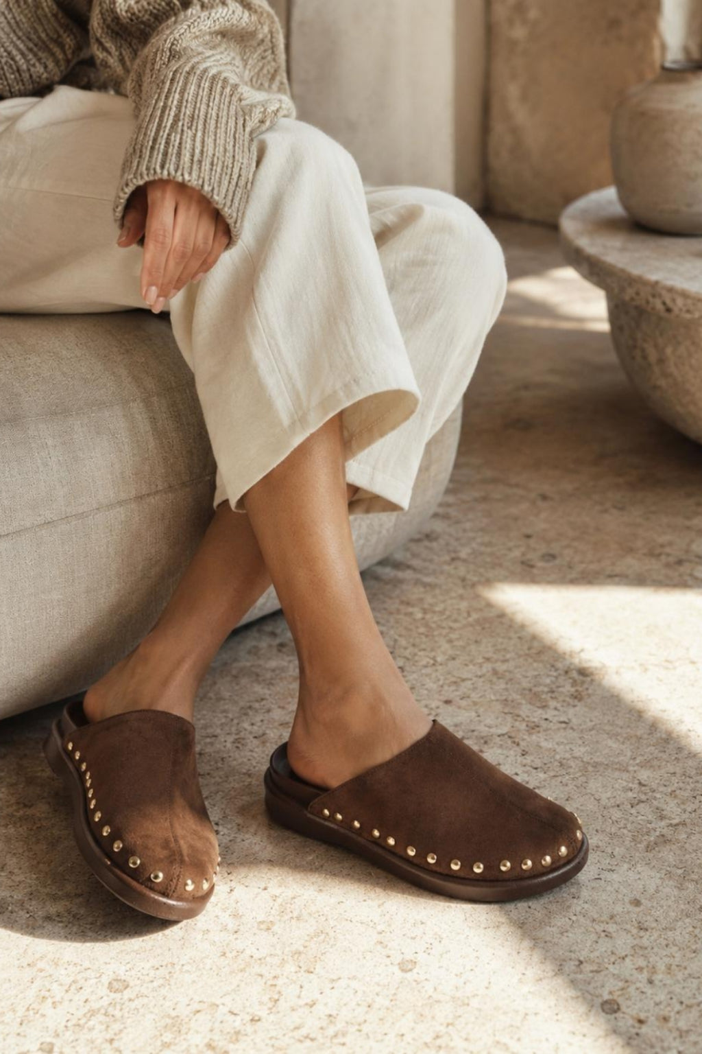Önü Kapalı Premium Süet Konfor Terlik (Sabot Loafer)