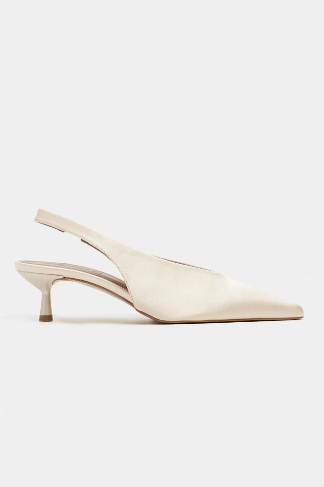 WILSON Satin Slingback Heels – Salmon Satin