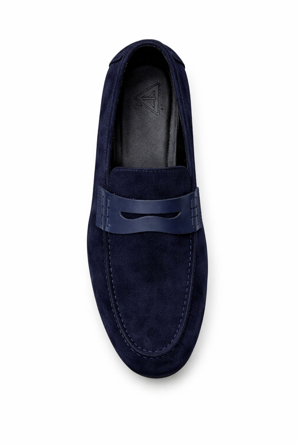 Navy Genuine Suede Ultra Flexible Rubber Sole Loafer