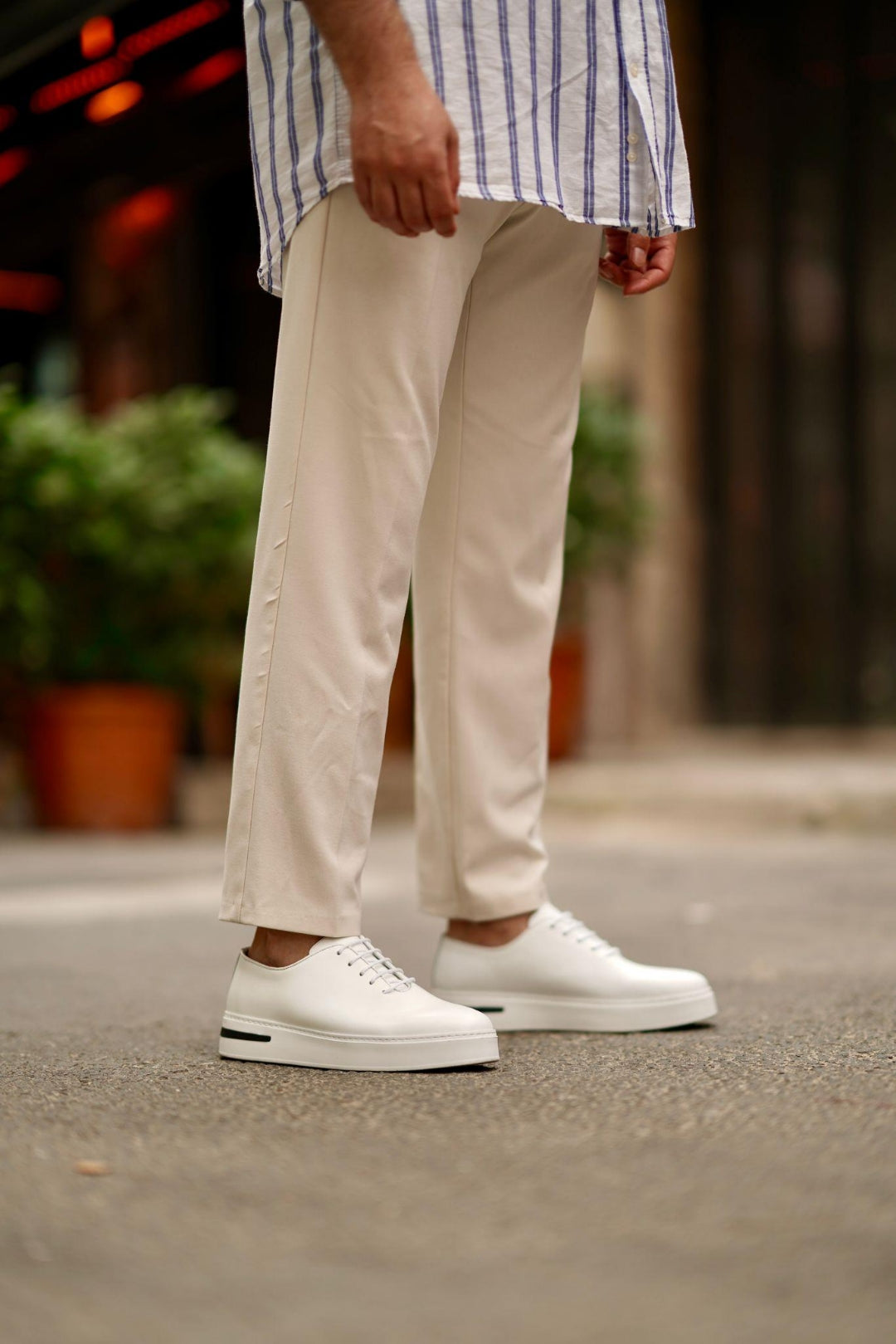 Martin Beyaz %100 Hakiki Deri Ultra Hafif Eva Taban Sneaker