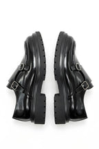 Black Patina Leather Double Monk Strap