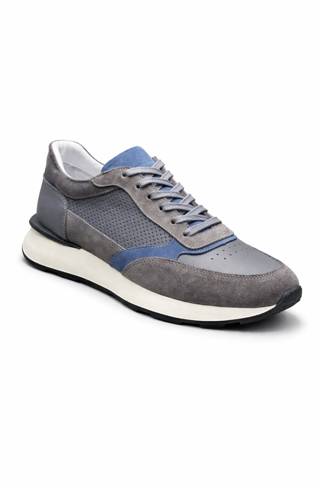 Gri %100 Hakiki Deri Ultra Hafif Eva Taban Sneaker
