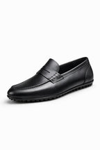 Siyah Hakiki Deri Ultra Esnek Penny Loafer