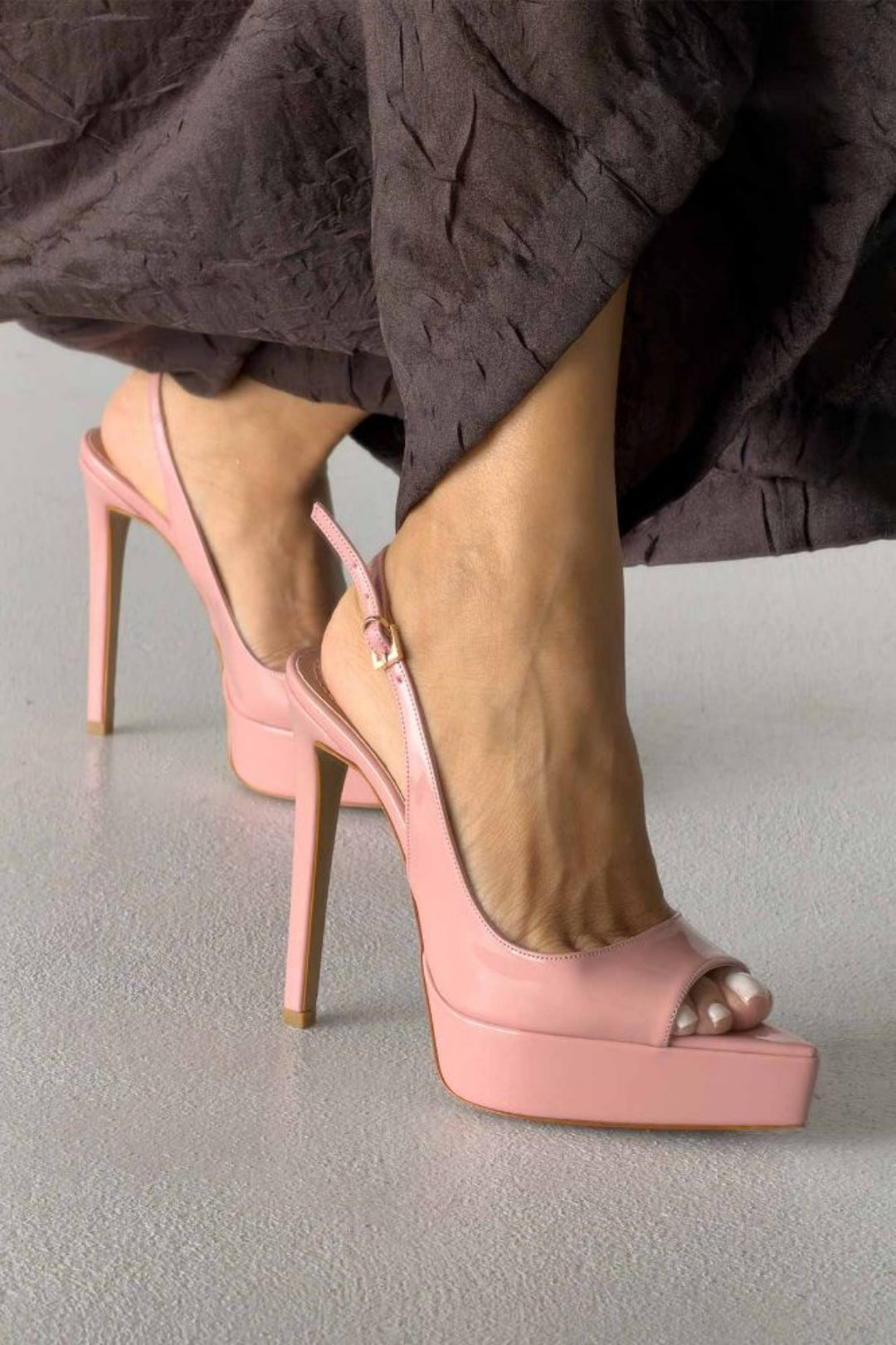 Heimdall Toka Detaylı 13 CM Platform Stiletto - Siyah