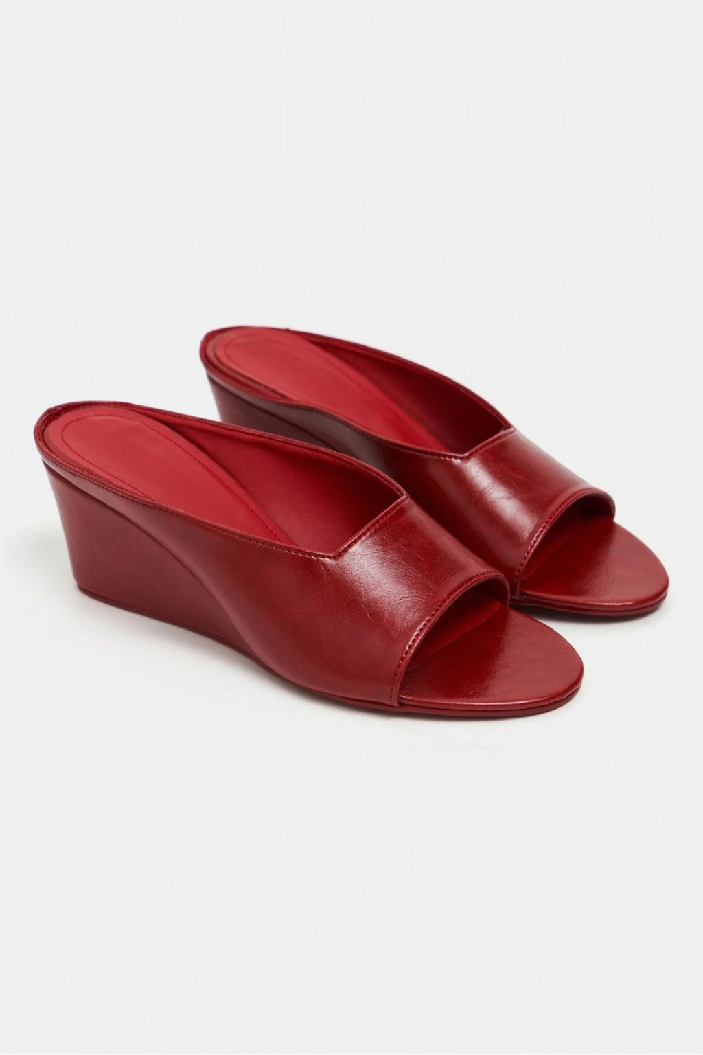 ALLISON Rustic Wedge Heel Slide Sandals for Women – 7 cm Comfort Heel