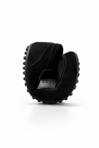 Black Genuine Suede Ultra Flexible Rubber Sole Loafer