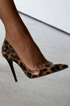 Belladonna Leopard Patent Stiletto Pumps
