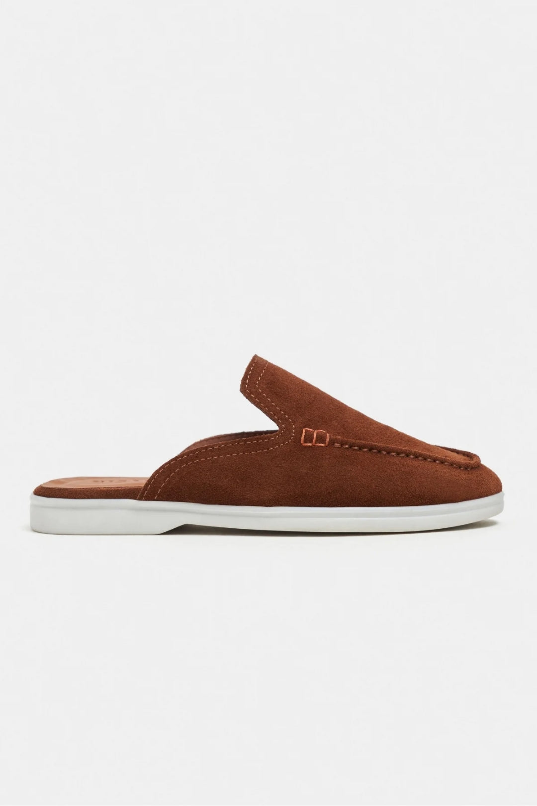 Sorrento – Handcrafted Genuine Suede Leather Mule Loafers – Navy Suede