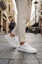 Beyaz %100 Hakiki Deri Hafif Eva Taban Sneaker