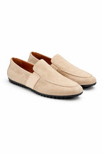 Bej Hakiki Süet Ultra Esnek Driver Loafer