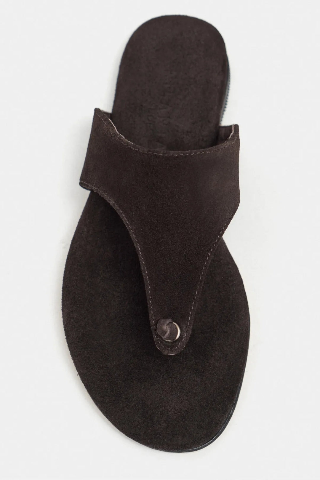 Ravello Handcrafted Genuine Leather Toe-Ring Sandals — Red Suede