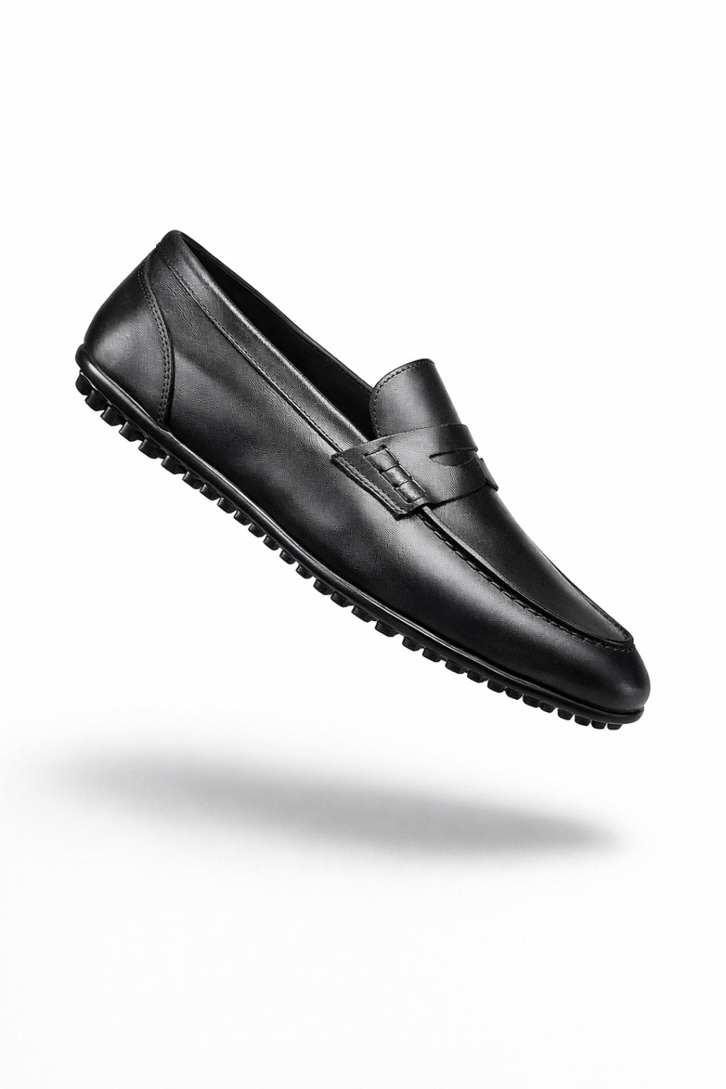 Siyah Hakiki Deri Ultra Esnek Penny Loafer
