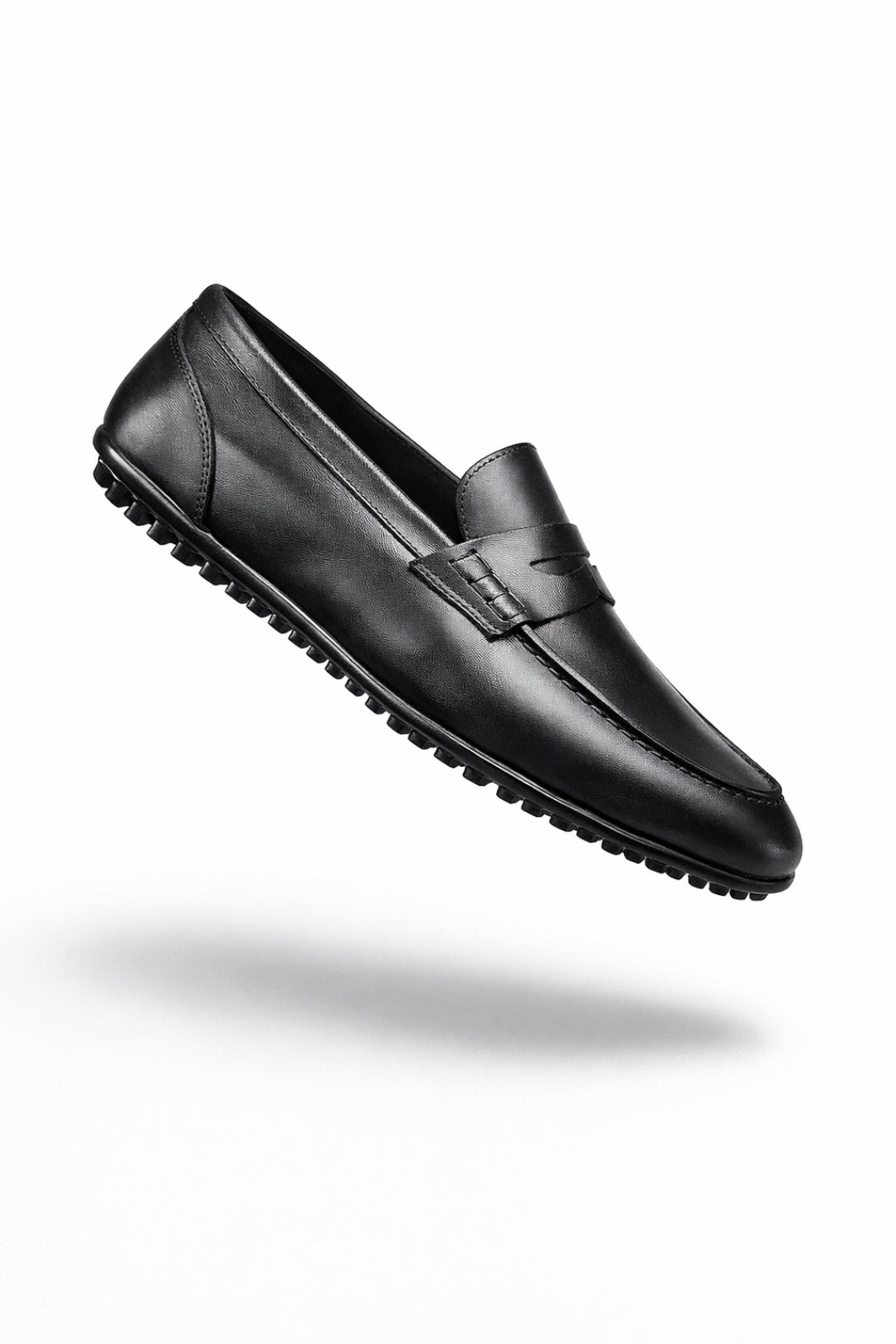 Siyah Hakiki Deri Ultra Esnek Penny Loafer